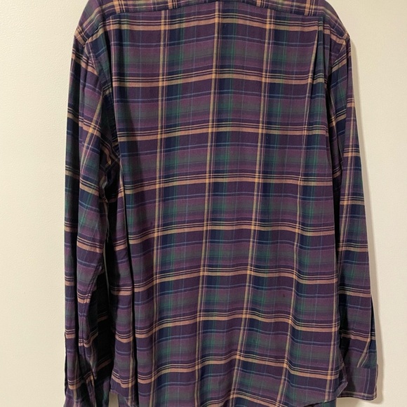 Ralph Lauren Casual Button Down Shirt in Purple and Green - Picture 4 of 6